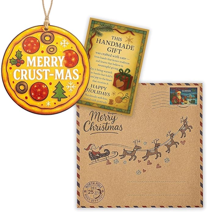 Pizza Ornaments for Christmas Tree, Funny Food Christmas Ornament, Unique Pizza Gifts for Food Lovers, Delicious Pizza Slice Holiday Decoration, Cute Hanging Ornament for Christmas 2025