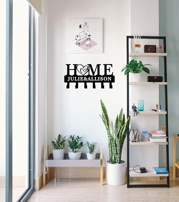 Custom Key Rack with Name,Personalized Name Key Rack,Key Holder for Wall,Personalized Name Coat Backpack Towel Key Hooks for Wall,Key Hanger