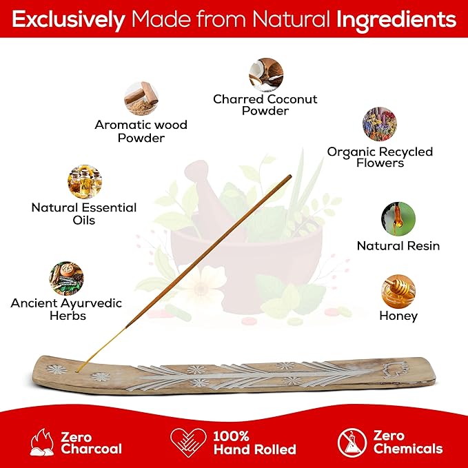 Satya Celestial Bliss Incense Sticks, Satya Bng (Bangalore) Insenses 15gmx12 Pack with Raajsee Incense Holder Bundle, Satya Nagchampa Natural Incense