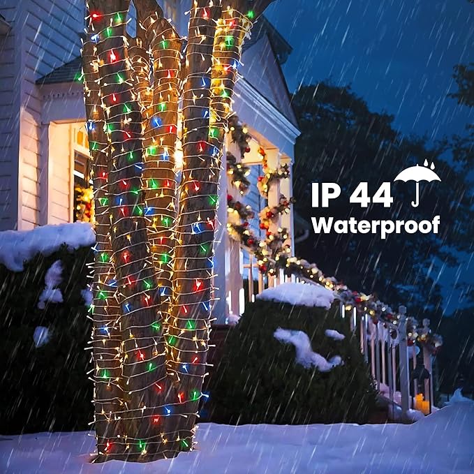 Color Changing Christmas Lights, 75ft 200 LED White & Multicolor Christmas String Lights with Remote, 11 Modes Fairy Twinkle Light Waterproof for Party Garden Wedings Holiday Xmas Tree Decorations