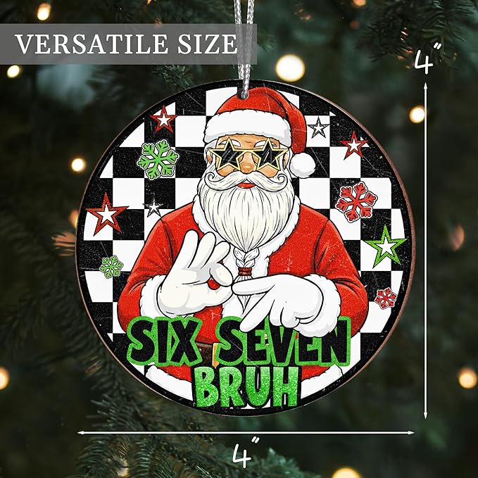 67 Christmas Ornament, 67 Ornaments for Xmas Tree, Funny Christmas Ornaments 2025, 6 7 Meme Ornament for Teens, Six Seven Gifts, Gag Gifts for Teens, Teen Girls Trendy Stuff