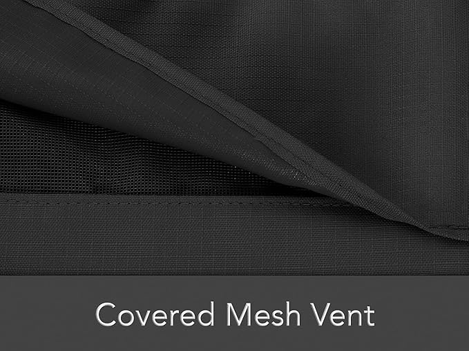 Covermates Ultima Rectangular Ottoman Cover – Heavy-Duty 600D Polyester, Drawcord Hem, Covered Mesh Vent, Double-Stitched Seams, Weather-Resistant Outdoor Protection, 50W x 30D x 25H, Ripstop Black