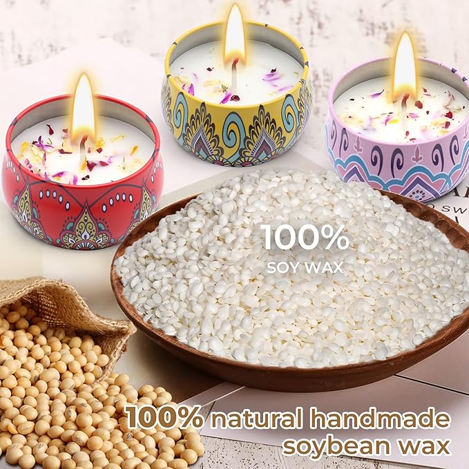 Scented Candle Gift Set for Women Birthday Christmas Mother's Day Valentine's Day Anniversary Housewarming Present for Her Wife Mum Girlfriend New Home Relaxation Gifts