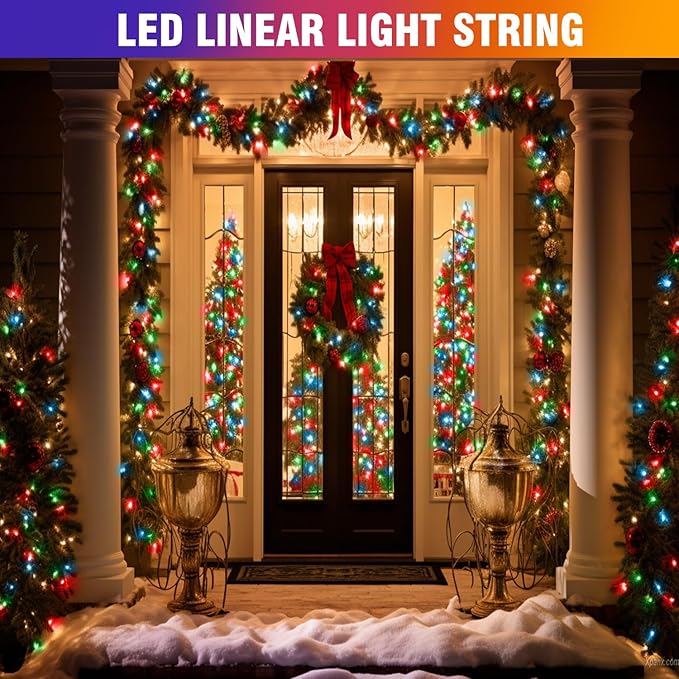 400FT Multi-Colored String Lights – LED Extra Long Outdoor Waterproof Fairy Lights with Remote, Dimmable Timer Decorative Lighting for Christmas, Wedding, Patio, Yard, Party Décor