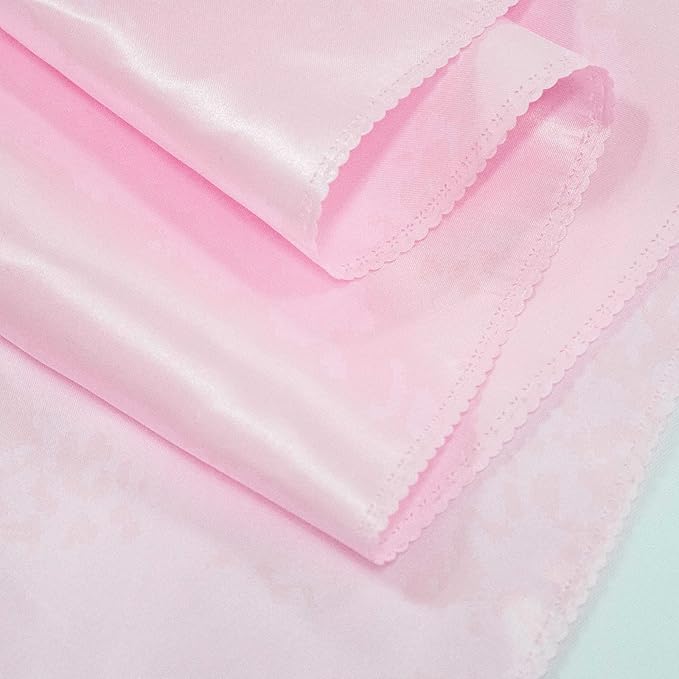 6 Pack Pink Table Runners, Satin Table Runner 12x108 Inches Long, Silk and Smooth Fabric Table Runner for Wedding, Parties, Banquets, Events Decoration
