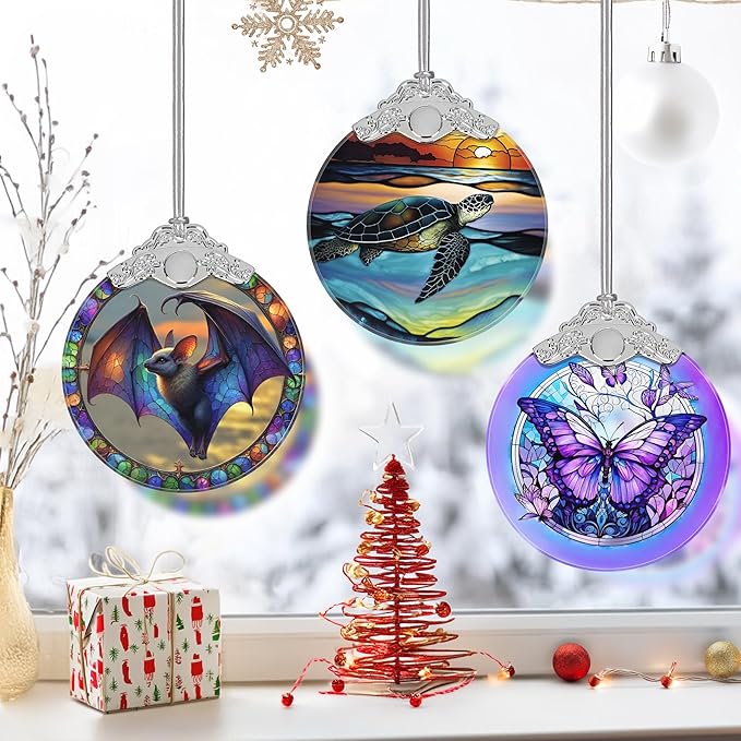 Sea Turtle Ornament, Christmas Ornaments, Christmas Decorations for Tree, Stained Glass Ornament, Heirloom Keepsake, Gift Exchange, Gift Ideas, Bauble Present