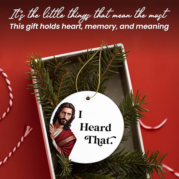 FLAGWIX Christmas Funny Gifts for Women Men - Ceramic Christmas Ornaments 2025 for Tree Decorations - White Elephant Gifts for Adult, Funny Ornament Ideas, Stocking Stuffers Gift for Men Women