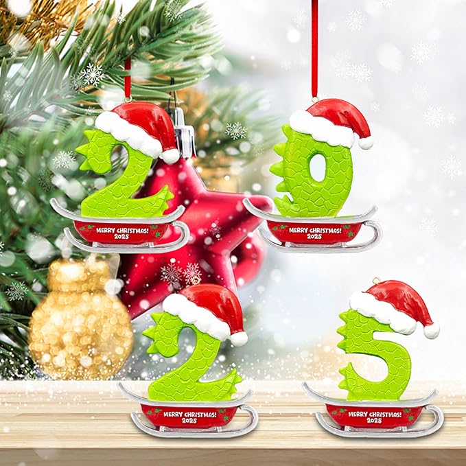 Christmas Ornament 2026 for Christmas Tree Hanging Decorations，Dated Resin Ornaments 2026 Keepspake Yearly for Holiday Decorative Gift (2026)