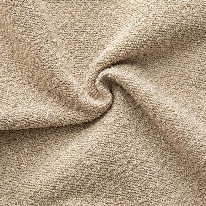 MANDIOO Pack of 2 Decorative Throw Pillow Covers Accent Solid Woven Textured Cushion Covers Pillow Cases Bedroom Living Room Sofa Home 22 x 22 Inch Camel