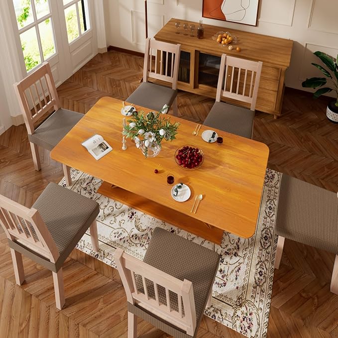 Dining Room Chair Covers,Soft Removable Washable,Dining Room Chair Covers Set of 6,Printed,Floral Pattern,Pet Friendly Furniture Protector Seat Cover,Universal Fit for Hotel