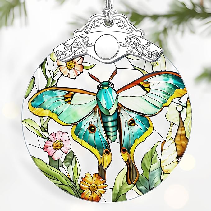 Butterfly Ornament – Christmas Decoration & Christmas Ornament; Stained Glass Holiday Decoration (Holiday Present, Bauble Present, Gift Idea, Gift Exchange) | Heirloom Keepsakes