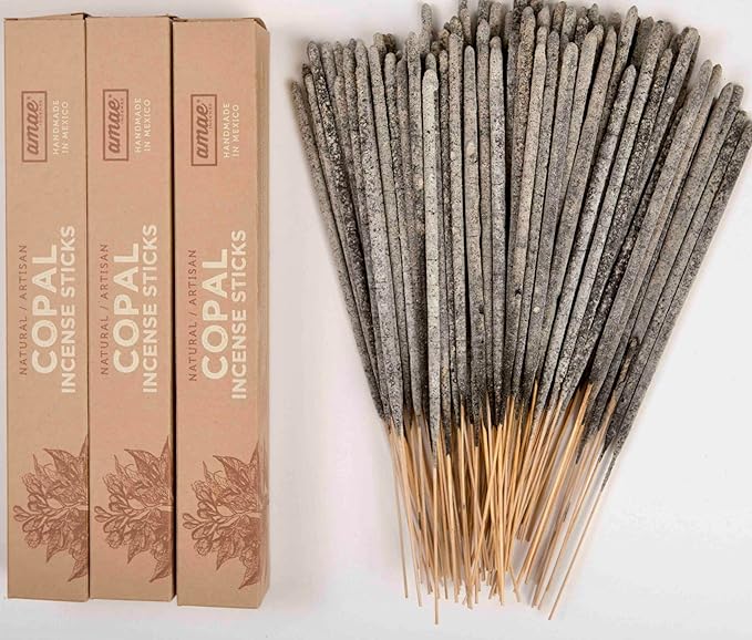 Copal Incense 120 Sticks, 100% INCIENSO Copal Mexicano 120 VARILLAS - Three 40 Incense Sticks Boxes.