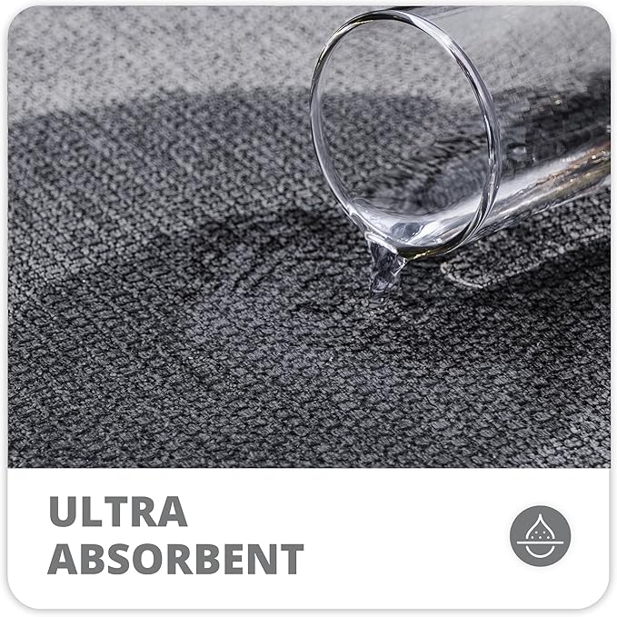 Bath Mat,Ultra Thin Bathroom Runner Rugs,Large Bath Mats for Bathroom,Quick Dry,Non-Slip,Machine Washable,Low Pile,Bath Rug,Shower Outside,Sink,Home Decor Accessories.Dark Grey,3'x5'(36x60inch)