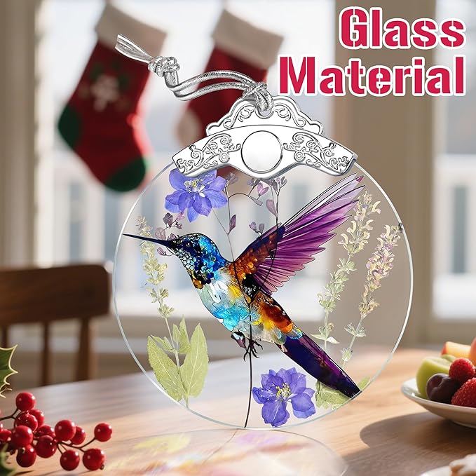 Hummingbird Christmas Ornament – Christmas Tree Ornament & Holiday Decor, Gifts for Bird Lover, Hummingbird Lover Gifts, Holiday & Xmas Gift