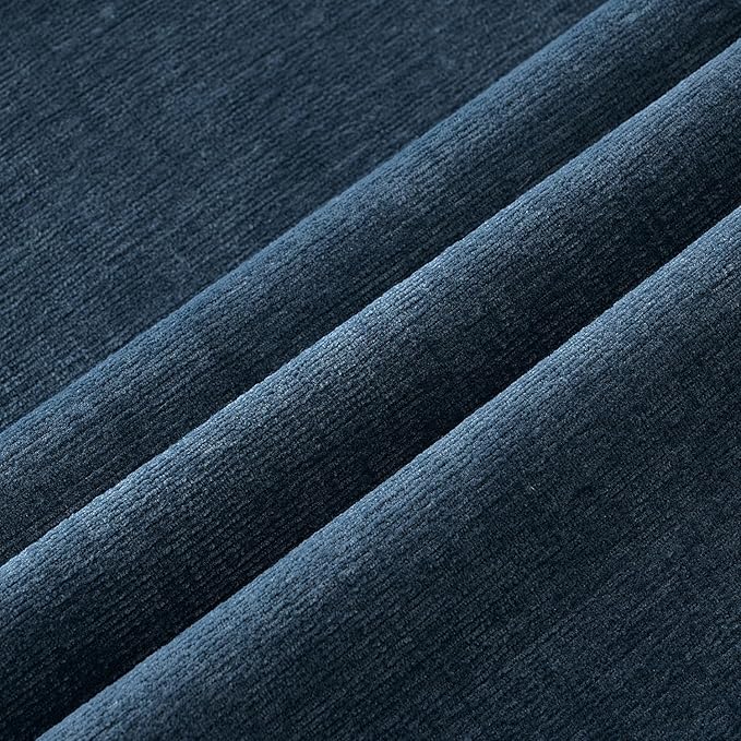 MIULEE Dark Blue Couch Pillow Covers 18x18 Inch, Set of 2 Soft Chenille Decorative Square Throw Pillow Covers Farmhouse for Sofa Living Room Bed