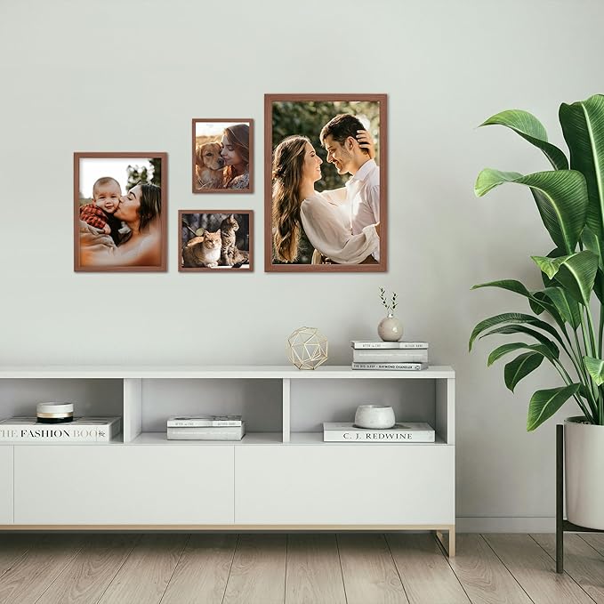 Framed Custom Your Canvas Wall Art Prints with Your Photos, Personalized Picture for Lover/Baby/Family/Pet Pictures Print 8x10In