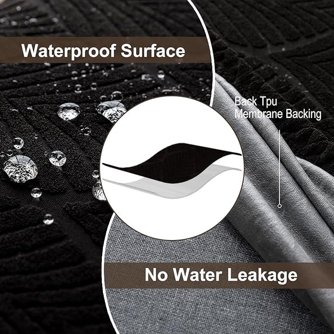 Waterproof Dining Chair Covers, Chair Covers for Dining Room, Stretch Parsons Chair Slipcover, Removable, Washable for Dining Room Kitchen Chair Protector Cover