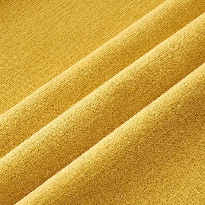 MIULEE Yellow Couch Pillow Covers 18x18 Inch, Set of 2 Soft Chenille Decorative Square Throw Pillow Covers Farmhouse for Sofa Living Room Bed