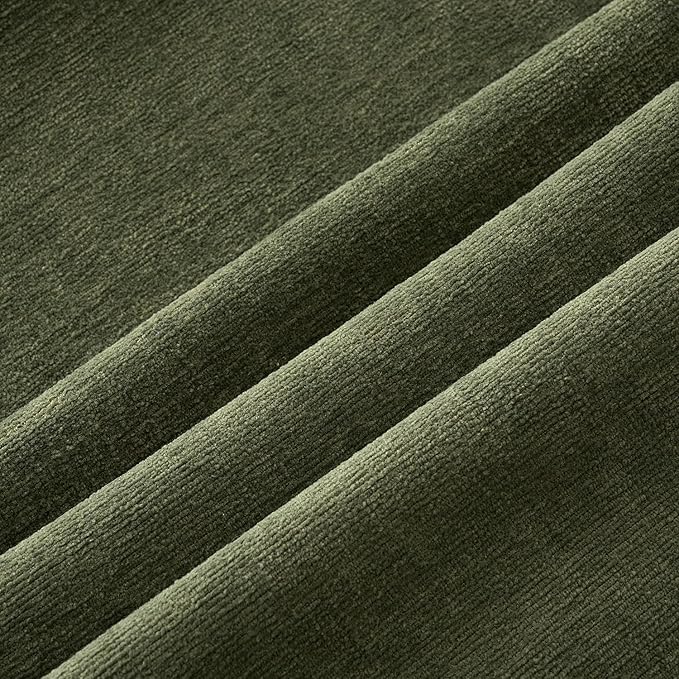 MIULEE Olive Green Couch Pillow Covers 12x20 Inch, Set of 2 Soft Chenille Decorative Lumbar Throw Pillow Covers Farmhouse for Sofa Living Room Bed