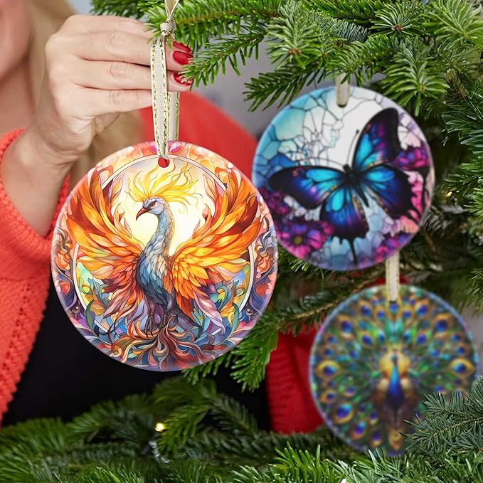 Phoenix Ceramic Hanging Ornament - Christmas Tree Decor - Ornaments & Gifts for Phoenix Lovers