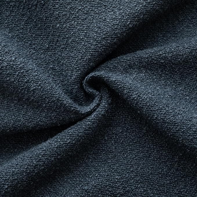 MANDIOO Pack of 2 Decorative Throw Pillow Covers Accent Solid Woven Textured Cushion Covers Pillow Cases Bedroom Living Room Sofa Home 24 x 24 Inch Blue
