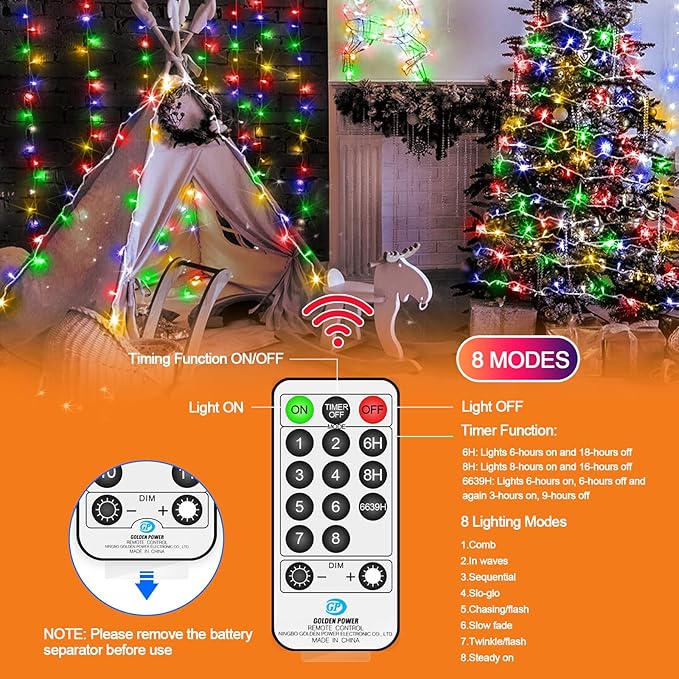 115 FT 350 LED Christmas Lights Fairy Lights 8 Modes & Timer Connectable Twinkle Plug in Outdoor Waterproof LED String Lights for Bedroom Xmas Tree Party Holiday Decorations(Multicolor)