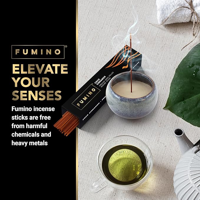 Incense Sticks Fumino Fresh Handmade Multipack Fireside & Frost Bundle 6 Boxes 84 Pieces (3oz) Masala Agarbatti Joss Scent Fragrance for Relaxation and Meditation, Home and House Decor