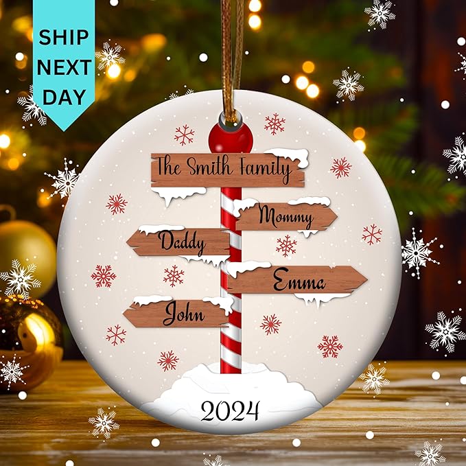 Family 2025 Ornament, Personalized Shake Ornament, Christmas Tree, Shaker Gift