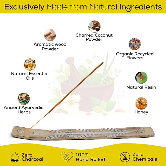 Satya Nagchampa Citronella Incense Sticks, Satya Bng (Bangalore) Insenses 15gmx3 Pack (45 GMS) with Raajsee Incense Holder Bundle, Satya Nagchampa Natural Incense
