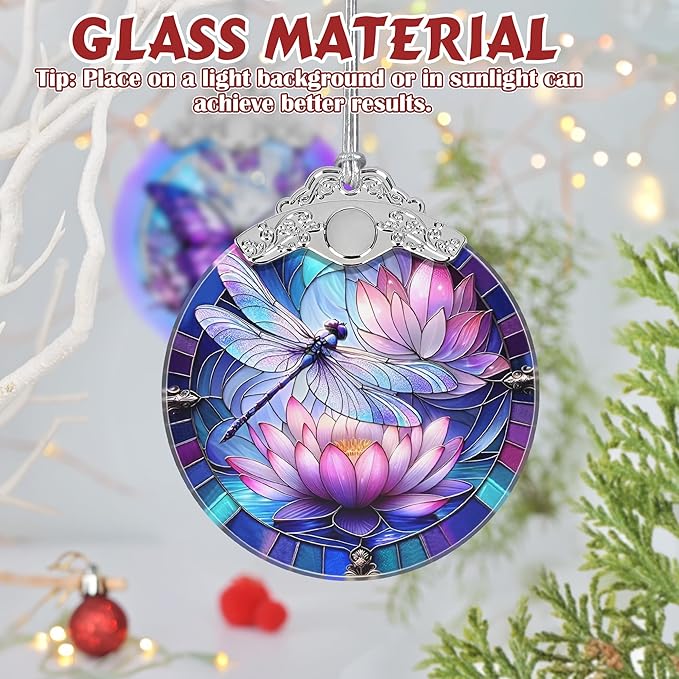 Dragonfly Ornament, Christmas Ornaments, Christmas Decorations for Tree, Stained Glass Ornament, Heirloom Keepsake, Gift Exchange, Gift Ideas, Bauble Present