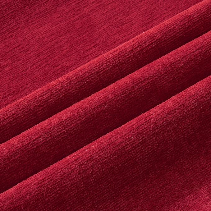 MIULEE Red Couch Pillow Covers 16x16 Inch, Set of 2 Soft Chenille Decorative Square Throw Pillow Covers Christmas Farmhouse for Sofa Living Room Bed