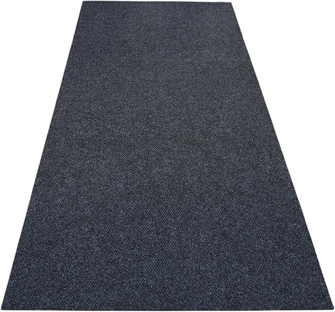 iCustomRug Hallway Runner Rug – 3x7ft Black, Indoor/Outdoor, Non-Slip Rubber Backing, Low-Profile All-Weather Carpet, Non-Shedding & Easy Care, Entryway Mat Ideal for High Traffic Areas