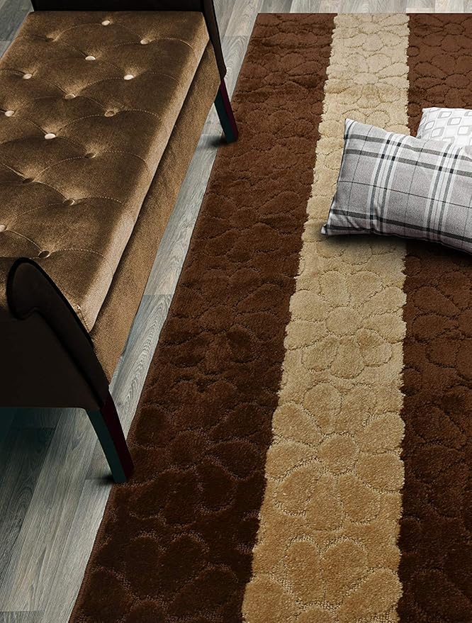 Custom Size Hallway Runner Rug, Slip Resistant, 26 Inch Wide X Your Choice of Length, Daisy Brown, 26 Inch X 17 feet