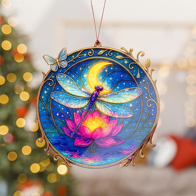 Christmas Ornaments - Dagonfly Ornament - Dragon Fly Gift for Women - Dragonfly Gifts - Dragonfly Ornaments - Christmas Ornament 2025 - White Elephant Gifts - Xmas Tree Hanging
