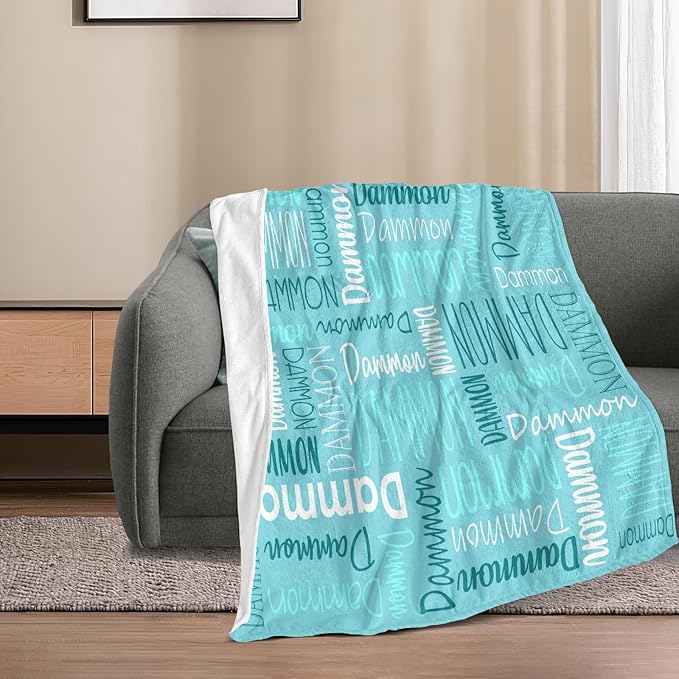 Personalized Name Blanket for Kids and Adult Customized Blanket for Boys Girls Baby Personalized Blanket and Throws Super Soft
