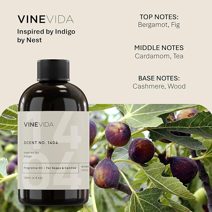 VINEVIDA [4oz] Scent No.1404 Fragrance Oil for Candle & Soap Making - Natural, Made in USA
