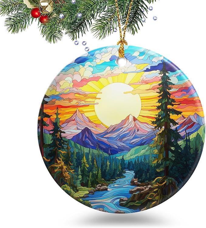 Sunrise Christmas Ornaments 2025 Sunrise Ornament Holidays Ornaments Christmas Tree Ornaments Hanging Accessories Navidad decoracion Keepsake Xmas Gifts for Home Indoor Outdoor Decor