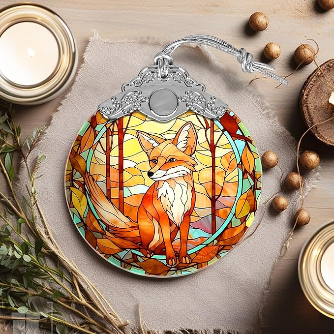 Touber Fox Christmas Ornaments for Tree - Holiday Decor