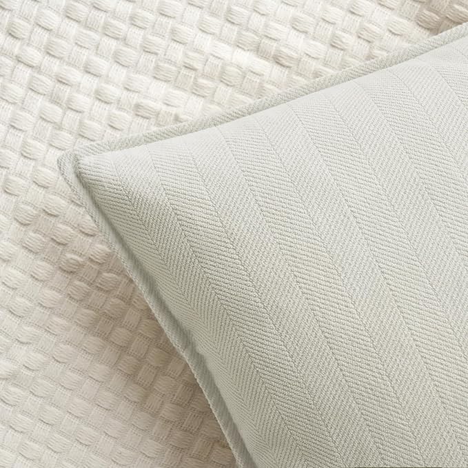 MIULEE Pack of 2 Christmas Cream White Decorative Pillow Covers 26x26 Inch Soft Chenille Luxurious Couch Throw Pillows Boho Cushion Covers Euro Shams with Elegant Design for Sofa Bed Home Decor