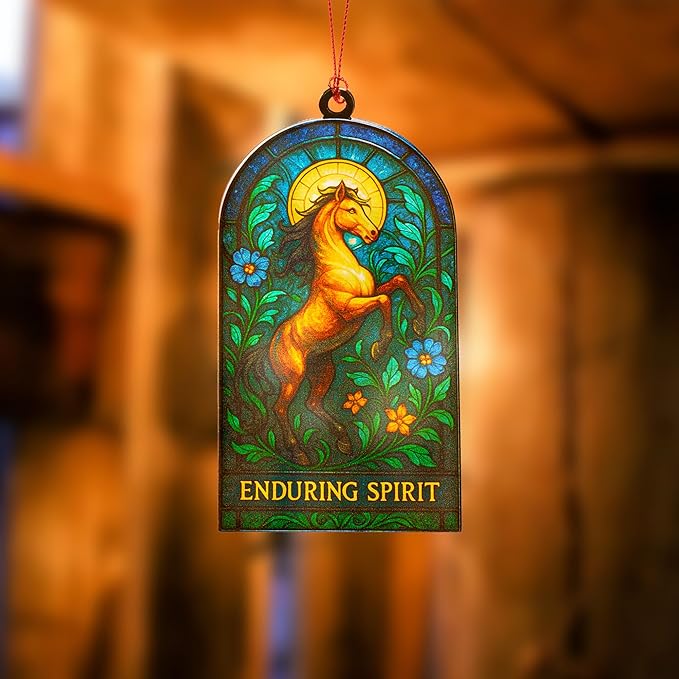 Horse Ornament - Horse Gifts for Women - Equestrian Gift for Women - Horses Decor - Gift for Horses Lovers Girls - Christmas Ornament - White Elephant Gifts - Xmas Tree Funny Decoration