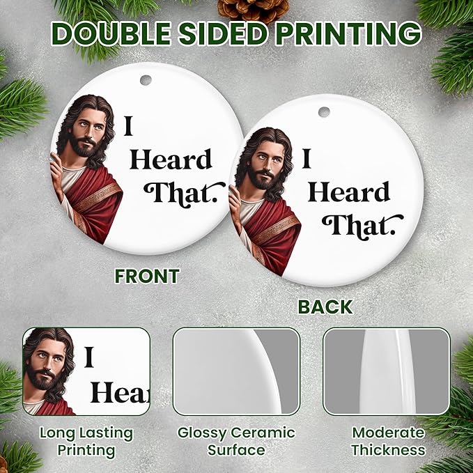FLAGWIX Christmas Funny Gifts for Women Men - Ceramic Christmas Ornaments 2025 for Tree Decorations - White Elephant Gifts for Adult, Funny Ornament Ideas, Stocking Stuffers Gift for Men Women