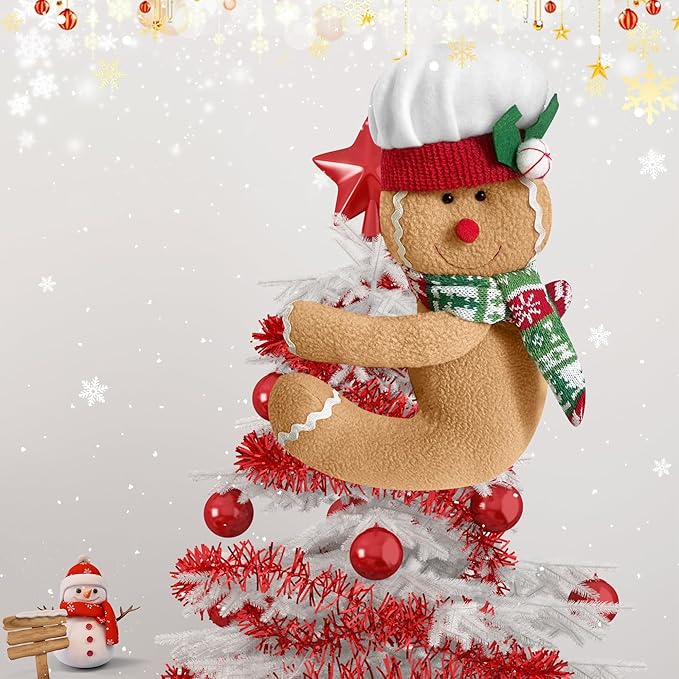 Christmas Tree Topper Santa Claus, Unique Funny Design Xmas Decorations, Christmas Tree Wine Bottle Home Curtain Ornaments Party Decor