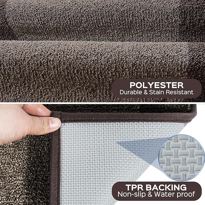 Machine Washable Kitchen Rug 32" x 72", Non Slip Indoor Door Rug, Absorbent Entrance Runner Rug for Bedroom, Hallway, Bathroom, Floor (Roll Packing)
