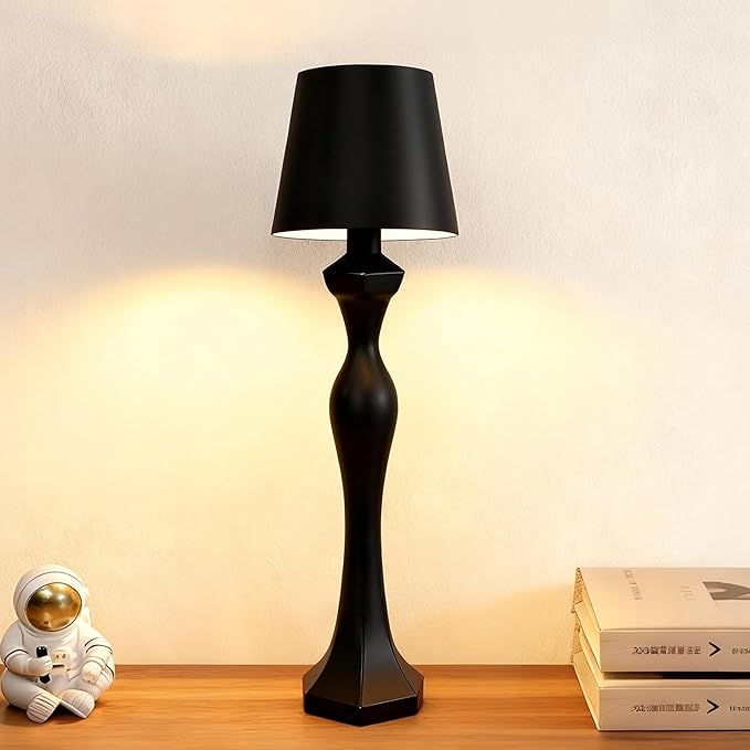 Cordless Table Lamp, Rechargeable Touch Lamp with 5200mAh Battery, 3 Color & Stepless Dimming, IP54 Waterproof Portable Night Light for Bedroom, Camping, Emergency, Ideal Gift for Women, Mom, Birthday