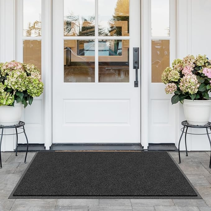 Sturdy Front Door Mat, 72" x 36" Heavy Duty Indoor Outdoor Doormat for Entryway, Fade Resistant, Waterproof Low Profile Entry Mat, Non Slip Welcome Mat for Outside Entrance, Patio, Home