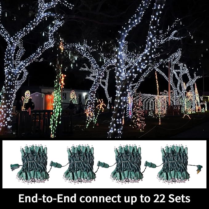 LAMPHOME 60 Count Cool White -String Lights - LED Christmas Lights, Mini led Lights for Indoor Outdoor Home Holiday Party Wedding Independence Day Decoration
