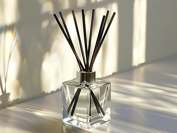 WEALD TRIBE Flower Reed Diffuser Set Lemongrass Scent for Bathroom Air Fresheners Accessories, Oil Diffuser Stick | 5.1 fl oz Home Fragrance with Sticks Defusers | House Bedroom Office Shelf Decor