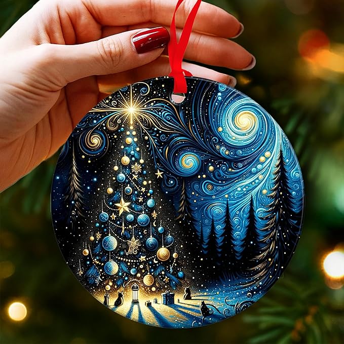 Christmas Tree Ornaments - Vintage Ceramic Christmas Ornaments, Unique Christian Keepsakes, Ideal Ceramic Tree Ornaments - Adding Fun for Holiday with This Ornament 2025