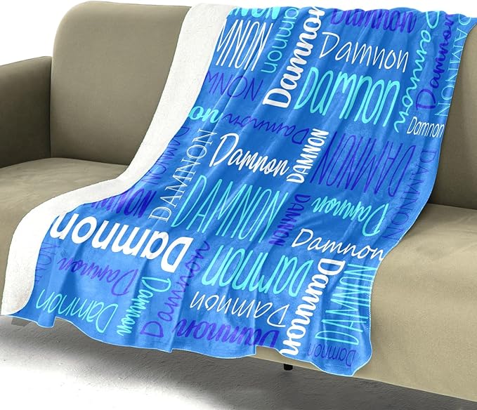 Personalized Name Blanket for Kids and Adult Customized Blanket for Boys Girls Baby Personalized Blanket and Throws Super Soft