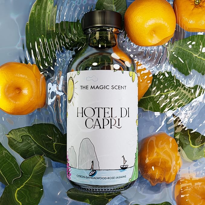 The Magic Scent Hotel Di Capri Hotel Scent Diffuser Oil - Cold-Air & Ultrasonic Fragrance Oil for Diffuser Inspired by Capri, Italy - Essential Oils for Diffusers Aromatherapy - 4 fl oz, 120 mL